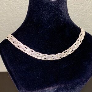 IBB Sterling Silver Braided Chain Necklace, 18”